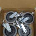 4 Inches Stem Caster Wheels, 7/16-Inch Stem Diameter Swivel Casters Set of 4 Heavy Duty TPR Replacement Wheels for Utility Cart Rubbermaid Mop Bucket Shop Vac Weber Grills
