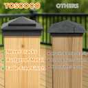 4x4 Aluminum Pyramid Post Caps for Actual 3.5" x 3.5" Wood Posts, Heavy-Duty Fence Post Caps Cover for Cedar Fence Deck Mailbox - Weatherproof, Rust-Resistant, Matte Black Finish-24 Pack