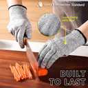 Cut Resistant Gloves Level 5, HPPE Glove Food Grade Cut Proof Gloves for Kitchen Cutting Oyster Shucking Mandoline Woodwork (M-1 Pair)