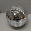 Mirror Disco Ball 8 Inch Hanging Disco Ball for Party Wedding Holiday Home Decoration, Silver