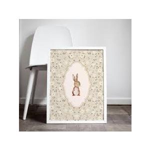 Bunny Nursery Print Set, Duck Nursery Print, Bear Deer Woodland, size 2ft x 1,15.5ft