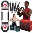 Twister Arm Trainer | Chest Workout Equipment Also for Biceps, Shoulders, Forearms, Back, Legs; Arm Chest Trainer for Men, Women, Beginners, Pros | 2 Spring Sets, 6 Resistance Levels (Blue)