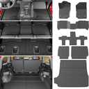 powoq 5 Seats Floor Mat Compatible with 2025 Toyota 4Runner Cargo Mat (No Hybrid EV & i-Force MAX) TPE 2nd Under Seat Liner Trunk Floor Liner Replacement for 2025 Toyota 4Runner Accessories