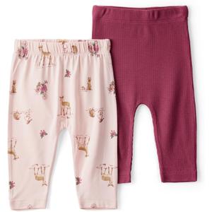 Carter's Baby Boys' Purelysoft 2-Pack Pant (Burgundy Deer Print), 24m