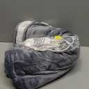 Homemate Heated Blanket Electric Throw - 50"x60" Heating Blanket Throw 1/2/4/6/8 Hours Auto-Off 10 Heat Level Over-Heat Protection Flannel Sherpa ETL Certification (01 - Light Grey)