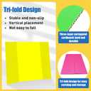 Neon Trifold Poster Board, Small Size 16 x 24 Inches, Corrugated, 3 Pack Lightweight Tabletop Display Boards for Kids School Projects, Tabletop Science Fair & Classroom Activities(16 x 24 Inches)