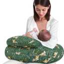 AMASKY Nursing Pillow for Breastfeeding, Animal Patterns Removable Cotton Cover, Support for Mom and Baby, Plus Size Ergonomic Design Breastfeeding Pillows, Machine Washable, Green, Pallet of Product