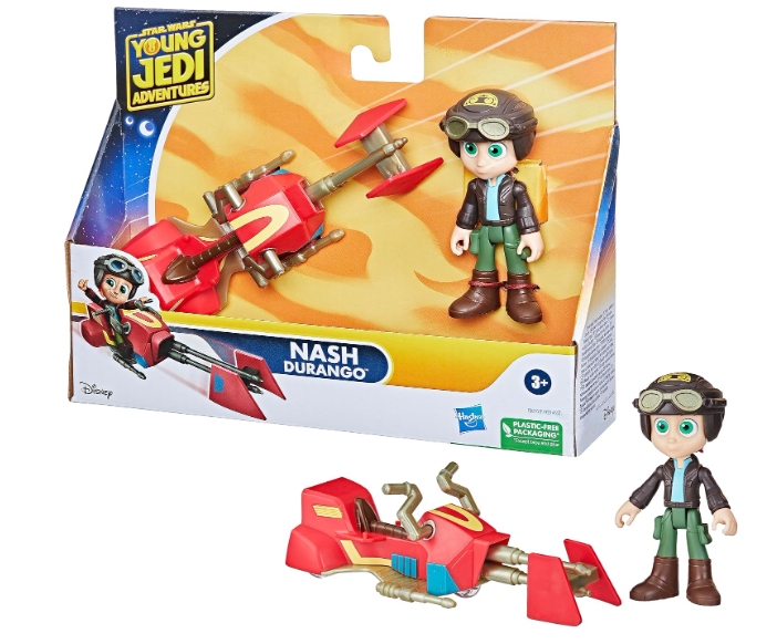 STAR WARS: Young Jedi Adventures Nash Durango Figure & Speeder Bike, 4-Inch Scale Action Figures & Vehicles, Toys, Preschool Toys for 3 Year Old Boys & Girls