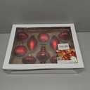 10Pcs Multiple Styles Glass Christmas Ball Ornaments for Tree Decorations, Red Christmas Balls Finials Glass Hanging Ornaments for Christmas Holiday Party Home Decor, Xmas Decor, Red