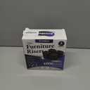 Bed Risers Furniture Risers Heavy-Duty Rectangular Adjustable Block Lift to 3 inches and 4.3 inches Desk, Sofa, Chair Legs, Refrigerator, Washing Machine Support up to 4000 pounds (2 layer(3inches), Square-white-4 Pack)