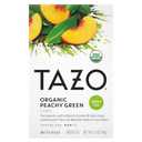 TAZO Organic Peachy Green Tea Bags, Green & Black Tea Blend with Sweet Peach Flavor, Caffeinated Tea, 120 Total Bags (20ct - Pack of 6) (EXP 05/14/27)