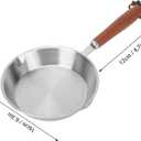 Mini Stainless Steel Frying Pan, 6in/16cm Skillet Non Stick Egg Pan Gas Cooktops Induction Cooking Pan