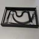 Pots and Pans Organizer Rack for Under Cabinet Expandable Pot Lid holders inside Organizer 10 Adjustable Divider Pan organizer 11.81''-22.85'' Pan lid organizer for cabinet Organizer for Bakeware (black)