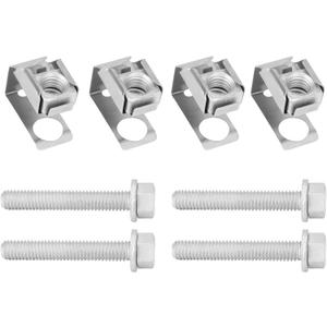 4 Sets Exhaust Manifold Flange Bolts & Nuts 03442 Hardware Kit Compatible with Jeep Wrangler, Dodge Durango Dakota, Ram 1500, Replace# 55366000AA 6036717AA