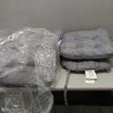 Basic Beyond Chair Cushions for Dining Chairs 6 Pack, Chair Cushion with Ties and Non Slip Backing, 15.5 x 15.5 inches Tufted Chair Pads for Dining Chairs, Dark Grey