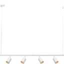 Globe Electric 64000124 55" 6-Light Adjustable Height Track Lighting, Matte White, Pivoting Heads, Modern Ceiling Light for Kitchen, Hallway or Dining Room, Dimmer Switch Compatible
