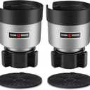 SEVEN SPARTA 2 Pack Car Cup Holder Expander Organizer Adjustable Base, Compatible with Yeti 20/26/30 oz, Hydro Flasks 32/40oz, Nalgenes 30/32/38/48 oz, Other Bottles in 3.4"-3.8" (Silver)