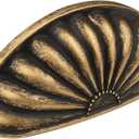 Mengico 3 Inch Hole Center Antique Brass Zinc Alloy Cabinet Knobs 10 Pack - Vintage Drawer Pulls for Dresser, Kitchen & Bathroom Hardware