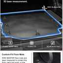 KIWI MASTER Cargo Mat for 2018-2026 Jeep Wrangler JL 4-Door, Custom Fit All Weather Rear Cargo Liner, Heavy Duty TPE Tray Trunk Mat, Black