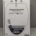 KOHLER 4734-RL-0 Rutledge ReadyLatch Elongated Toilet Seat, Quiet-Close Lid, Contoured Seat, Grip-Tight Bumpers and Installation Hardware, White