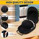 Hat Travel Case,Hat Case for Baseball Caps with Carrying Handle and Adjustable Shoulder Strap,Organizer Protects up to 6 Hats, Box for Travel and Home Storage(Black)
