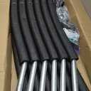 Trampoline Poles Replacement, Fit for 8-16ft Frame, Universal Curved Enclosure Net Pole, Includes Mounting Hardware & Foam Cover, 2 Installation Options