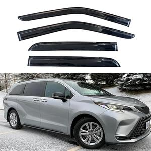 KPY Window Visor Compatible with Toyota Sienna 2021-2025, 4PC Rain Guard Side Window Vent Deflectors Tape-On Mugen Style, 2021 2022 2023 2024 2025
