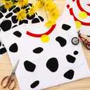 2 x Oudain 10 Sheets Dalmation Spots Adhesive Felt Pads Circles Spotty Dog Stickers Irregular Shape DIY Felt Bells for Clothes 100th Day Costume DIY Projects
