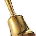 Super Loud Solid Brass Small Hand Call Bell for Ringing at Wedding, Hand Bells for Seniors Bedside, Teacher Classroom Bell, Dinner Bell, Tibetan Bells, Meditation Bell (S)
