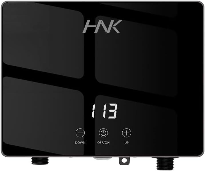 Tankless Water Heater Electric ，110v 0-3500W Whole House Tankless Hot Water Heater with Led Temperature Display for Indoor or Outdoor Black-5 Years Quality Assurance