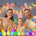 12 Pack Easter Eggs Filled Chick LED Puffer Balls,LED Light Up Toys Stuffers Stress Relief LED Ball for Kids Easter Egg Hunt Filling Treats Easter Basket Stuffers Easter Party Favor