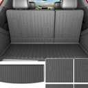 powoq Cargo Mat Compatible with 2022-2026 Chevy Tahoe GMC Yukon Cargo Liner TPE Trunk Mat Backrest Trunk Liner Replacement for 2022 2023 2024 2025 2026 Chevy Tahoe Accessories