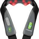 Snailax Cordless Neck Back Massager with Heat - Shiatsu Kneading Back Shoulder Massager Deep Tissue, Portable Massagers for Lumbar, Foot Electric Massage Pillow, Gifts for Men/Women (Black and Gray)