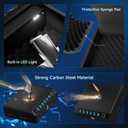 Gun Safe for Handgun, Biometric Handgun Safe with Drop Slot Quick Access with LED Light, 3-Way Unlock Fingerprint Digital PIN Key Pistol Safe, Handgun Safe Lock Box with Carbon Steel Cable for Car