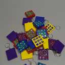 Hicarer 28 Pcs Tic Tac Toe Game Valentines Party Favor Goodie Bag Stocking Stuffer Kids 8-12 Tic Tac Toe Keychain Prize Puzzle Game Birthday Christmas Party Gift for Boy Girl (Classic Color)