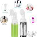 TOYANDONA 4-Pack 2Oz Transparent Foaming Bottles Small Refillable Facial Cleanser Pump Containers for Travel Hand Soap Shampoo Mousse