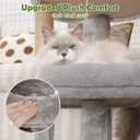Cat Tree for Indoor Cats, 2-Tier Cat Tower with Padded Donut Beds, Stable Structure, Sisal Scratching Posts & Hanging Ball Toy, Modern Cat Furniture (Light Grey)