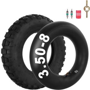 3.50-8 Tire with Inner Tube with TR87 Angled Valve Stem | Compatible with Monkey Bikes Z50s Z50As Z50Rs Z50RDs Mini Trail Bikes, Inner Tube Replacement for Off-Road Bikes