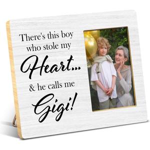 JioJio Chan Gigi Gifts Picture Frame for Grandma - 4 x 6 Inch Photo - Grandma Gift Picture Frame for Grandmother Mothers Day Birthday Christmas (gray)
