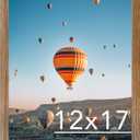 JCJMY 12x17 Picture Frame Rustic Brown for Wall Hanging, Wall Mounting Horizontally or Vertically, 12 x 17 Wall Gallery Poster Photo Frame with Shatter Resistant Plexiglass,Rustic Brown