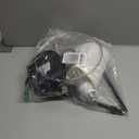 Innqoo White Side Table Lamp with USB Port and Outlet, Dimmable Nightstand Bedside Lamps with Linen Lampshade, Desk Lamp for Bedroom, Living Room, Guest Room, Home Office, LED Bulb Included