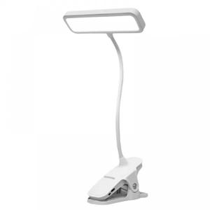 Rechargeable LED Clip-On Reading Lamp With 3 Brightness Levels, Portable Compact Bedside Reading Light