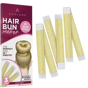 Women's Hair Bun Maker Tool - French Twist Fold Wrap Snap Hair Accessories by Andlane (3 Blonde)