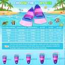 Gintenco Swim Fins, Kids Swim Training Fins for Lap Swimming, Travel Size Flippers with Mesh Bag, Silicone Swimming Fins for Kids Teens Adults Women Men