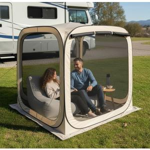 HOOYEAH Pop-up Tent Screenhouse, Portable Screened Tent Camping Canopy Foldable Instant Screen Room Outdoor Gazebo with Mosquito Net for Patio, Backyard, Garden and Outdoor Activities, 6x6