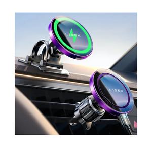 LISEN for 15W MagSafe Car Mount Charger,iPhone Magnetic Wireless Car Charger for iPhone 16 Pro Max Accessories,Car Phone Holder for iPhone 16 15 14 13 12,Samsung with MagSafe Case,Dark Purple