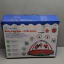 Tummy Time Mat, 9-in-1  Baby Play Gym Mat, Oversize Baby Play Activity Mat with Sunshade & 6 Detachable Sensory Toys, Washable Non-Slip Mat for Newborn Infant Baby Essentials Gift