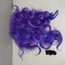Linfairy Kids Child Purple Dye Wig Halloween Costume Cosplay Wave Wig