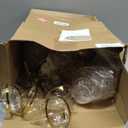 Zopeal 100 Pcs Plastic Champagne Glasses 5 oz Plastic Coupe Disposable Cocktail Cup for Wedding Party Birthday Anniversary Stackable Reusable Martini Glasses(Gold Rim, Gold Glitter)