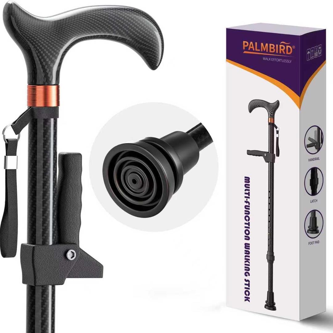 Carbon Fiber Walking Cane, Lightweight Adjustable Cane with Assist Handle, Ergonomic Grip & Wrist Strap, Easy to Disassemble for Travel  Walking Stick for Men&Women Carbon Fiber Walking Cane, Lightweight Adjustable Cane with Assist Handle, Ergonomic Grip & Wrist Strap, Easy to Disassemble for Travel  Walking Stick for Men&Women